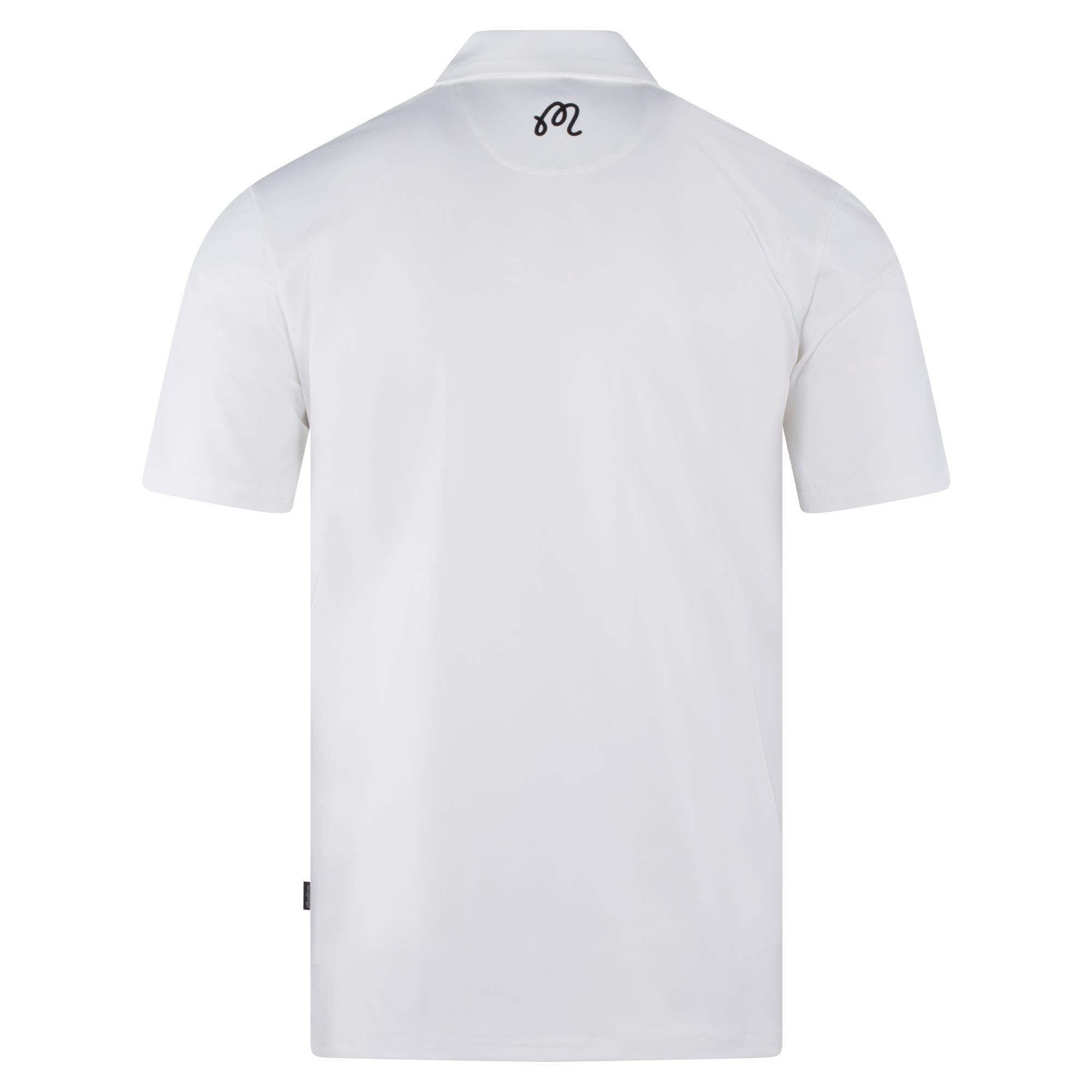 Malbon Golf Cooper Bucket Performance Pique Polo Shirt White